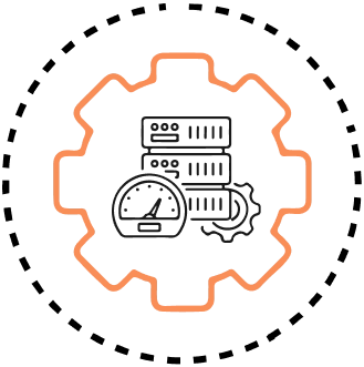 Gear icon representing DB performance or backend optimization